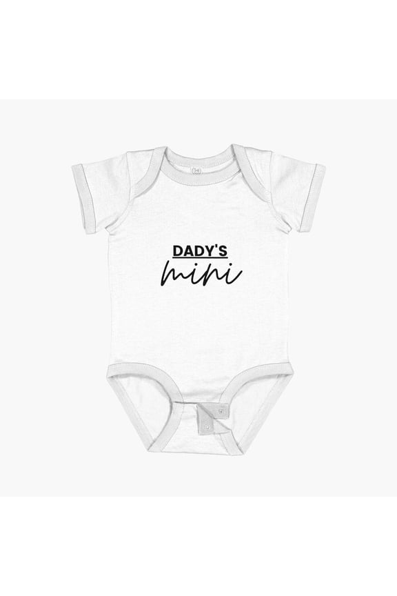 Dady'S Mini Short Sleeve Baby One-Piece, New Born, Baby Shower Gift, New Parents Gift