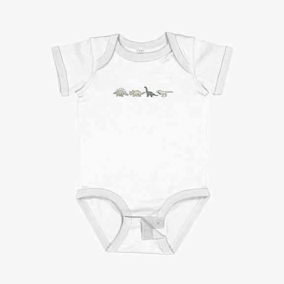 Luvly Dinosaurs Short Sleeve Baby One-Piece, New Born, Baby Shower Gift, New Parents Gift