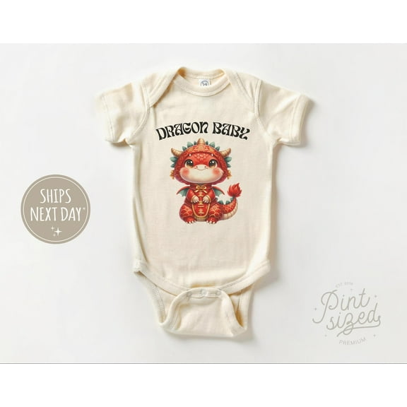 Luvly Dragon Baby - Cute Year Of The Dragon Bodysuit - Cute Dragon Baby , New Born, Baby Shower Gift, New Parents Gift