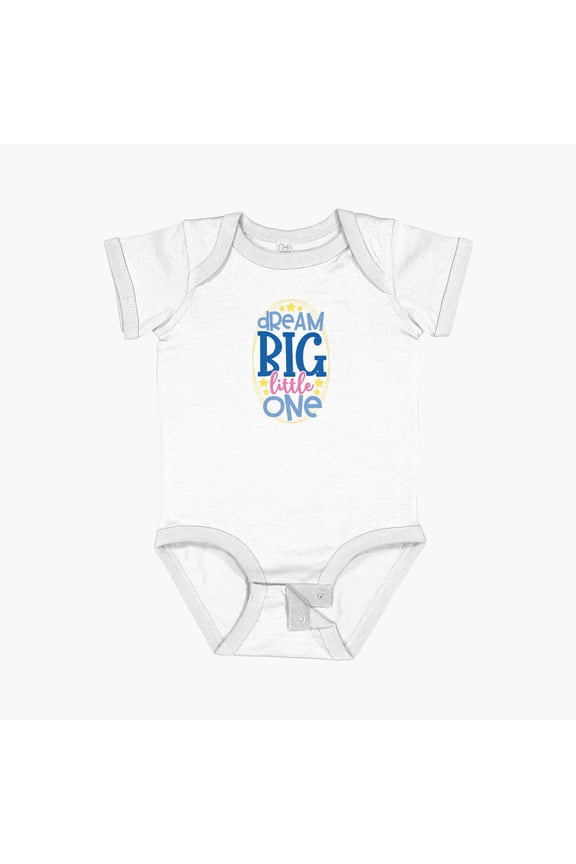 Dream Big Little One Baby And Kids Clothes Short Sleeve Baby One-Piece, New Born, Baby Shower Gift, New Parents Gift