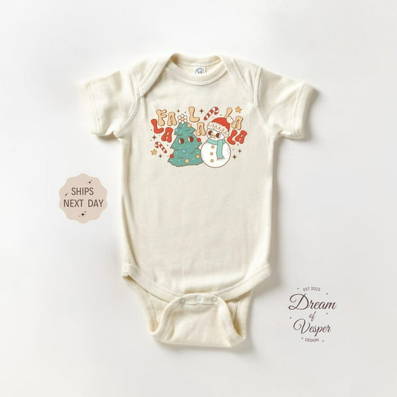 Luvly Fa La La La Baby - Baby Gift - Cute Baby Bodysuit - Natural Baby, Natural Baby , New Born, Baby Shower Gift, New Parents Gift
