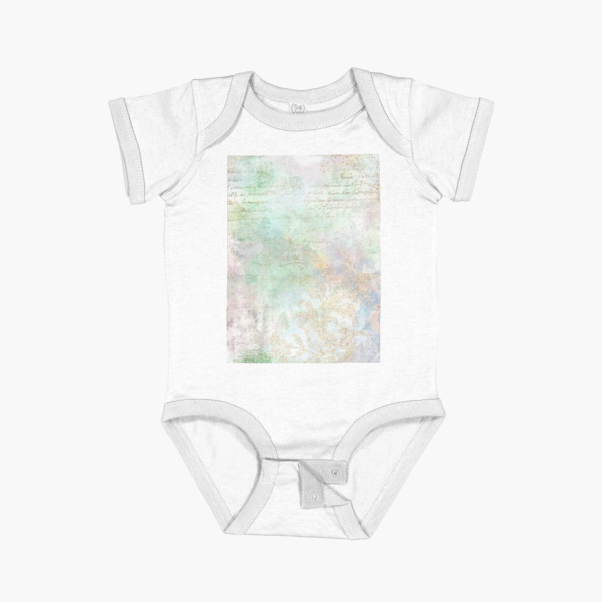 Luvly Fairycore Pastels And Notes Short Sleeve Baby One-Piece, New Born ...