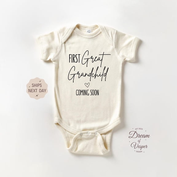 Luvly First Great Grandchild Coming Soon, Surprise Baby Bodysuit, Pregnancy Announcement Baby, Baby Gift, Baby Reveal , New Born, Baby Shower Gift, New Parents Gift