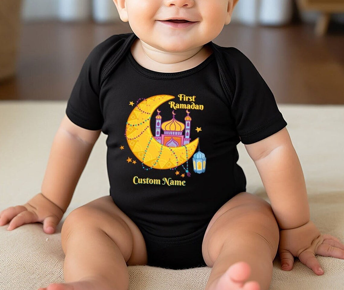 TwentyFourDoves My First Ramadan Baby Bodysuit - Salaam Kareem Eid Mubarak Muslim Gift