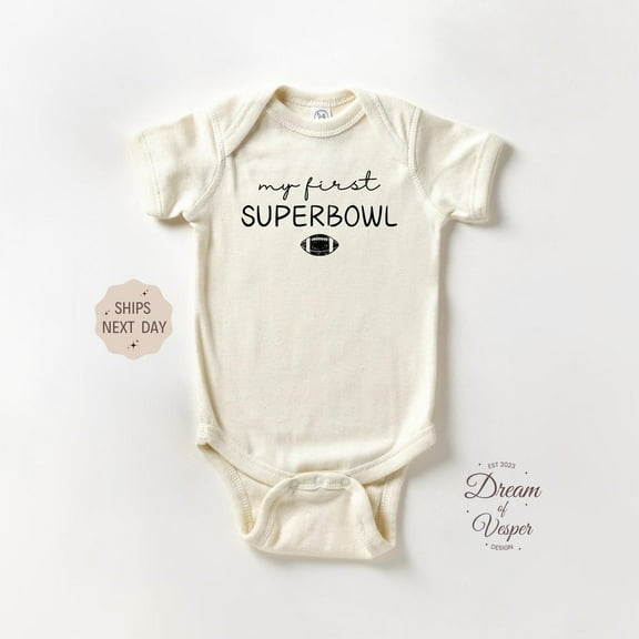 Luvly My First Superbowl Baby - Newborn Baby Bodysuit - My First Big Day Special - Football Baby - Trendy Gift , New Born, Baby Shower Gift, New Parents Gift