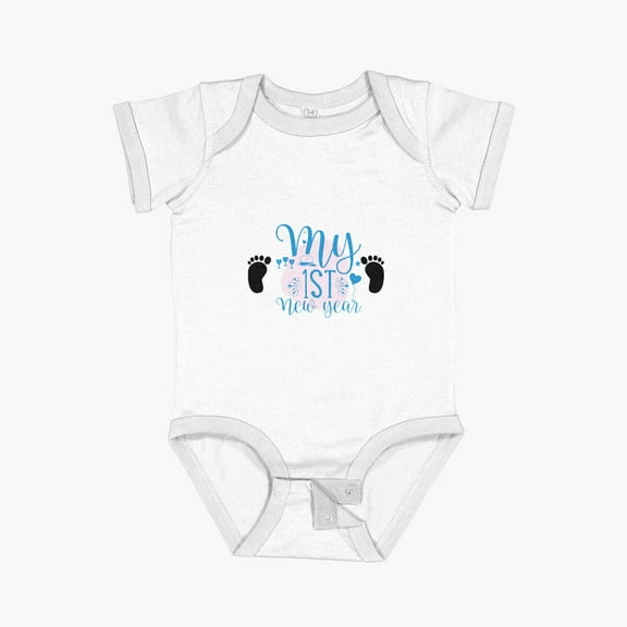 Luvly First Yew Year'S Baby, Baby New Born Gift, My First New Year Baby Boy 2022 Short Sleeve Baby One-Piece, New Born, Baby Shower Gift, New Parents Gift