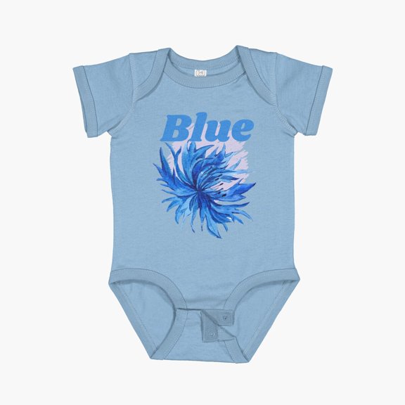 Luvly Abstract Blue Art Short Sleeve Baby One-Piece, New Born, Baby Shower Gift, New Parents Gift