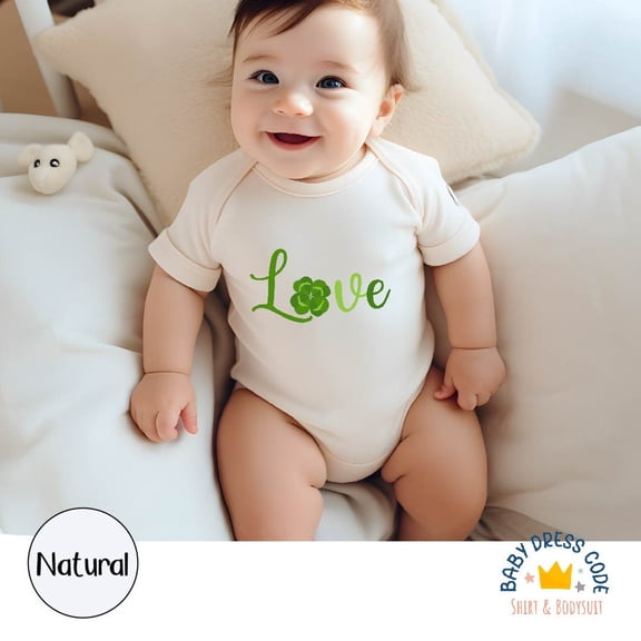 Luvly Four Leaf Clover Love Shirt, Lucky Irish Shirt For Toddler, St Patrick'S Day Baby Bodysuit, Valentine'S Day Irish T-Shirt, New Born, Baby Shower Gift, New Parents Gift