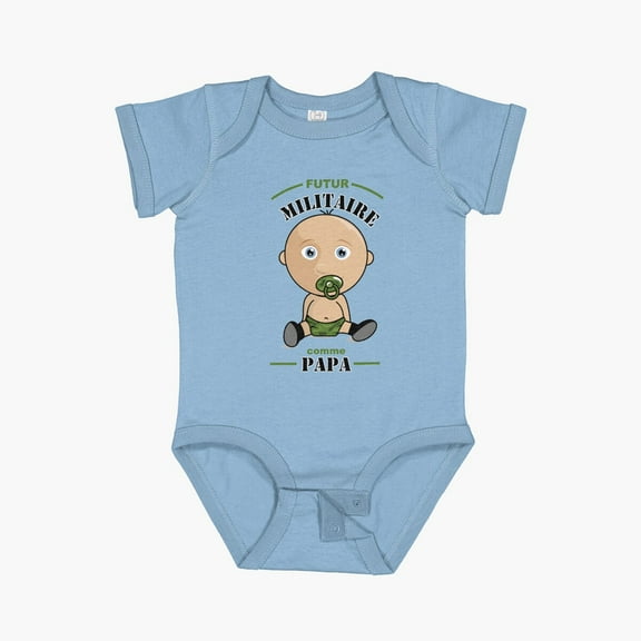 Luvly Future Military Like Dad Short Sleeve Baby One-Piece, New Born, Baby Shower Gift, New Parents Gift