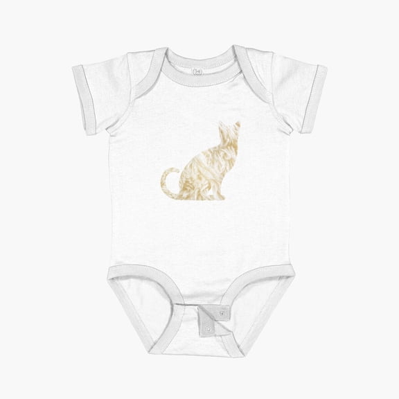 Luvly Fuzzy Cat. Short Sleeve Baby One-Piece, New Born, Baby Shower Gift, New Parents Gift