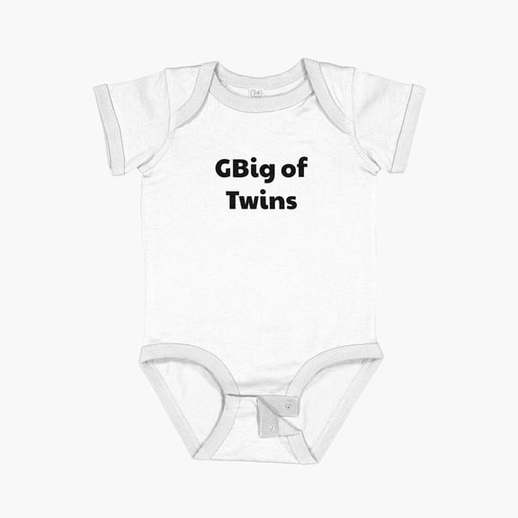 Luvly Gbig Otwins Sorority, College, University, And Greek Life Design Short Sleeve Baby One-Piece, New Born, Baby Shower Gift, New Parents Gift
