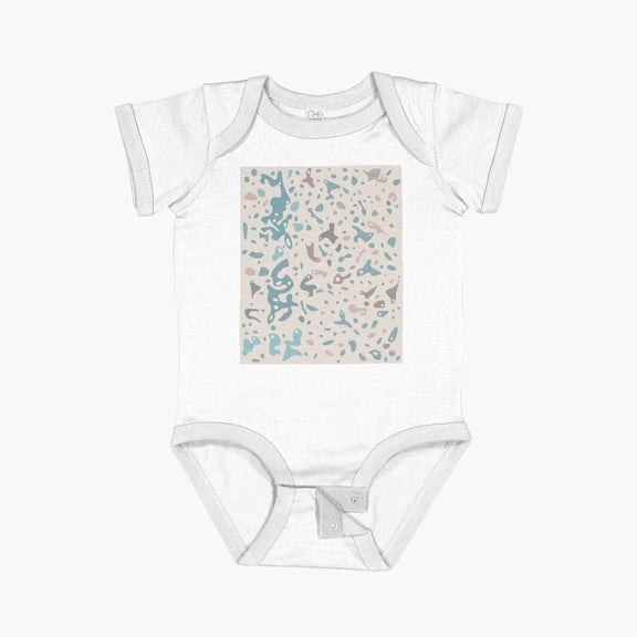 Luvly Go Boho' Abstract Collection No.1 Short Sleeve Baby One-Piece, New Born, Baby Shower Gift, New Parents Gift