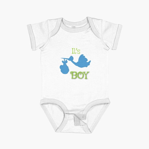 Luvly Good News: It'S A Boy Short Sleeve Baby One-Piece, New Born, Baby Shower Gift, New Parents Gift