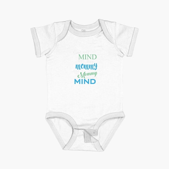 Luvly Got My Mind On My Mommy And My Mommy On My Mind Short Sleeve Baby One-Piece, New Born, Baby Shower Gift, New Parents Gift