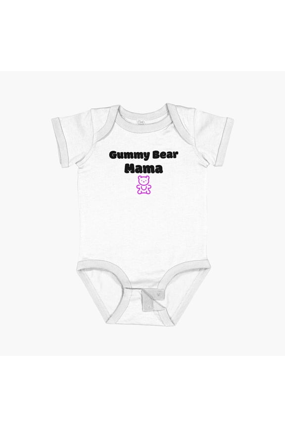 Gummy Bear Mama Short Sleeve Baby One-Piece, New Born, Baby Shower Gift, New Parents Gift