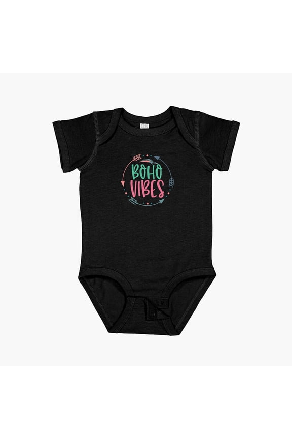 Gypsy Boho Vibes Boho Chic Short Sleeve Baby One-Piece, New Born, Baby Shower Gift, New Parents Gift