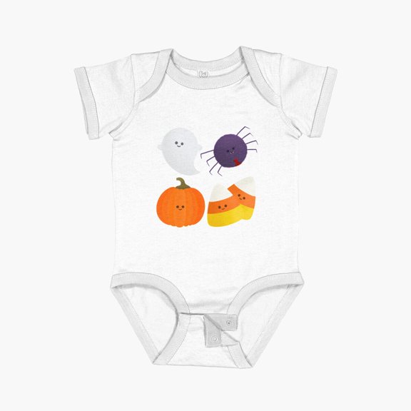 Luvly Happy Halloween Pack Short Sleeve Baby One-Piece, New Born, Baby Shower Gift, New Parents Gift