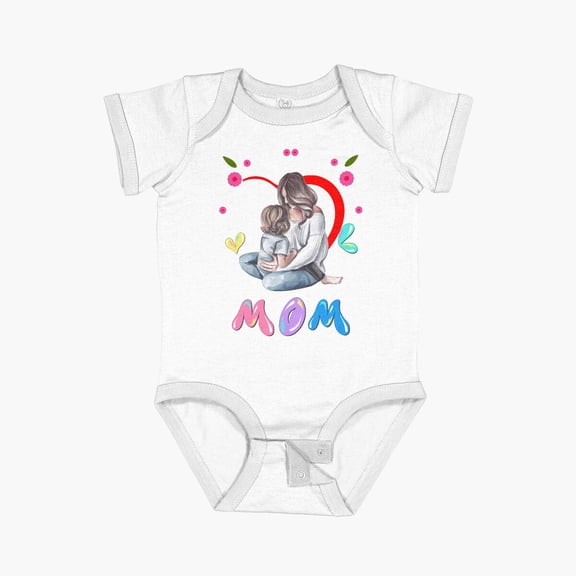 Luvly Happy Mother'S Day Design #1 Short Sleeve Baby One-Piece, New Born, Baby Shower Gift, New Parents Gift