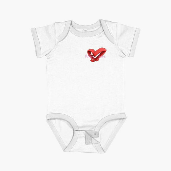 Luvly Happy Mother’S Day Design - Mother’S Love - Heart Short Sleeve Baby One-Piece, New Born, Baby Shower Gift, New Parents Gift