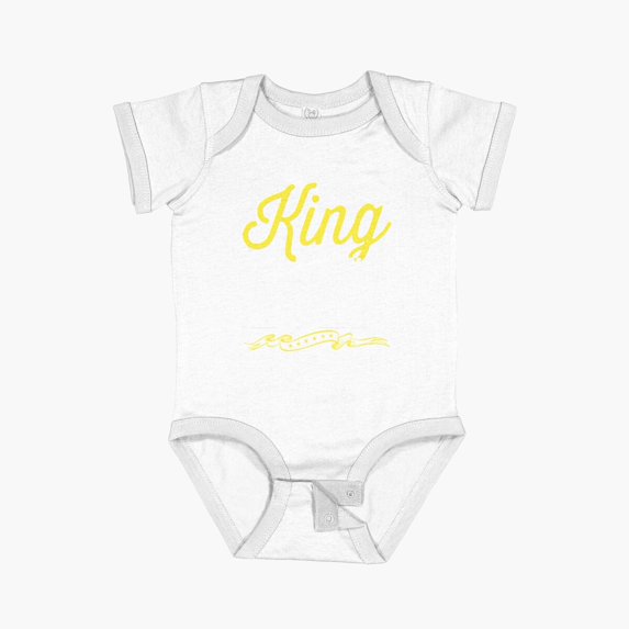 Luvly Happy New Year 2022 - King Of The New Year Short Sleeve Baby One-Piece, New Born, Baby Shower Gift, New Parents Gift