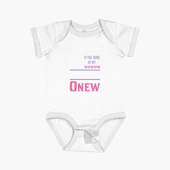 Luvly He Is My Bias Black - Onew Short Sleeve Baby One-Piece, New Born, Baby Shower Gift, New Parents Gift