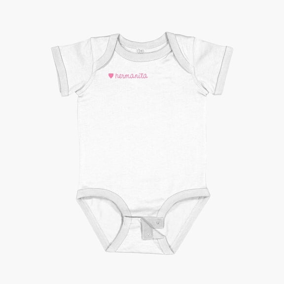 Luvly Hermanita, Little Sister, Petite Soeur Short Sleeve Baby One-Piece, New Born, Baby Shower Gift, New Parents Gift