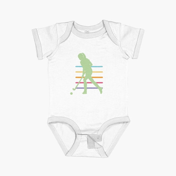 Luvly Hockey Player Short Sleeve Baby One-Piece, New Born, Baby Shower Gift, New Parents Gift