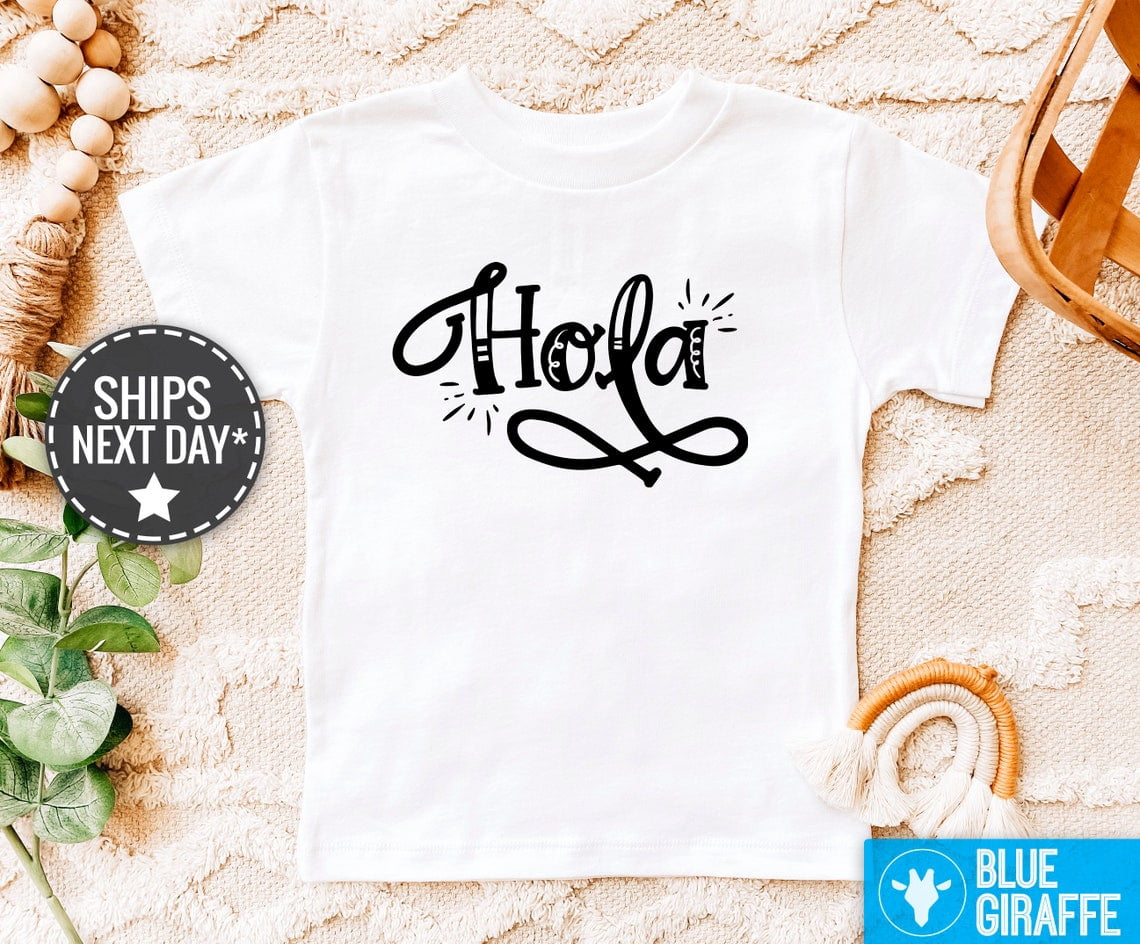 Luvly Hola Baby T Shirt, Cute Spanish Bodysuit, Spanish Baby, Mexican ...