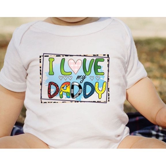 Luvly I Love My Daddy Bodysuit, Baby Hunting Bodysuit, Cute Baby Bodysuit, I Love My Daddy Bodysuit, Kids Hunting Shirt, My Daddy Funny Bodysuit, New Born, Baby Shower Gift, New Parents Gift