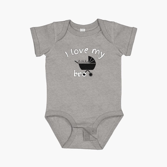 Luvly I Love My Little Brother T Shirt Birthday 4 His Birthday From Sister Shirt Short Sleeve Baby One-Piece, New Born, Baby Shower Gift, New Parents Gift