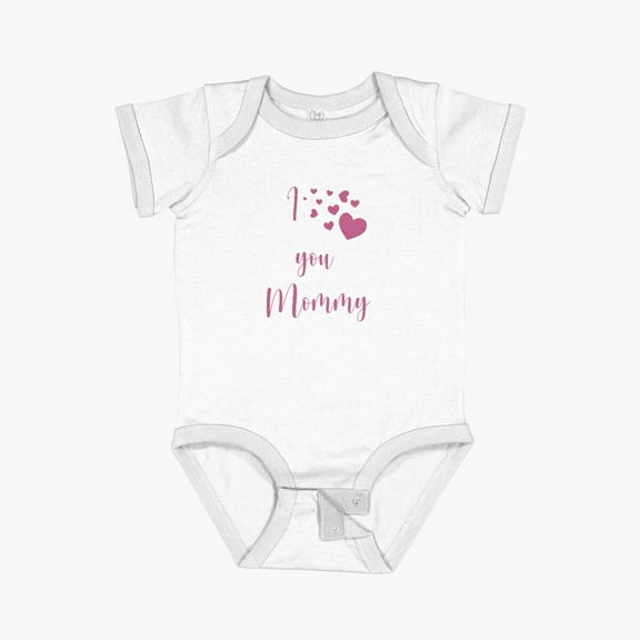 Luvly I Love You Mommy Gift Idea For Mom Mama Short Sleeve Baby One-Piece, New Born, Baby Shower Gift, New Parents Gift