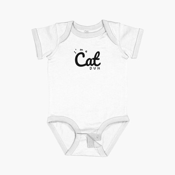 Luvly I'M A Cat Duh Short Sleeve Baby One-Piece, New Born, Baby Shower Gift, New Parents Gift