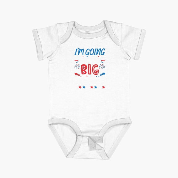 Luvly I'M Going To Be A Big Sister Gender Reveal Fireworks Short Sleeve Baby One-Piece, New Born, Baby Shower Gift, New Parents Gift