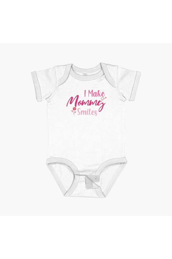 I Make Mommy Smiles: Cool Mother'S Day Gift Idea Short Sleeve Baby One-Piece, New Born, Baby Shower Gift, New Parents Gift