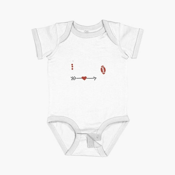 Luvly I May Be His Little Sister But I'M His Biggest Fan Football Product Short Sleeve Baby One-Piece, New Born, Baby Shower Gift, New Parents Gift