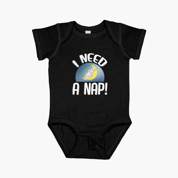 Luvly I Need A Nap, Cat Nap, Funny Gift For Nap Lover, Cat Lover Short Sleeve Baby One-Piece, New Born, Baby Shower Gift, New Parents Gift