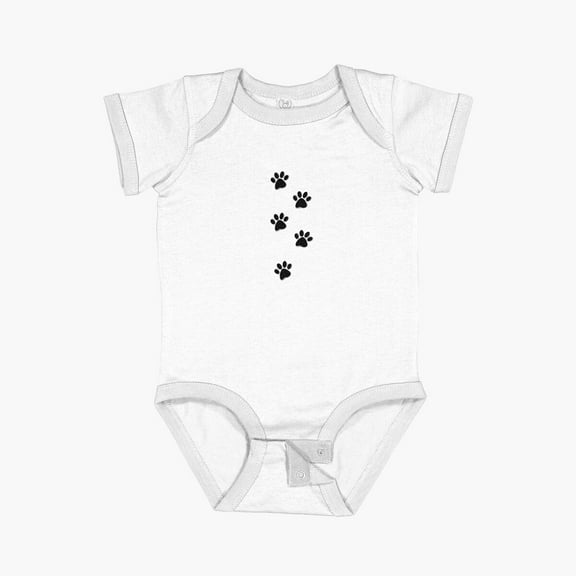 Luvly Is It A Cat Or Dog Paws Pattern? Short Sleeve Baby One-Piece, New Born, Baby Shower Gift, New Parents Gift