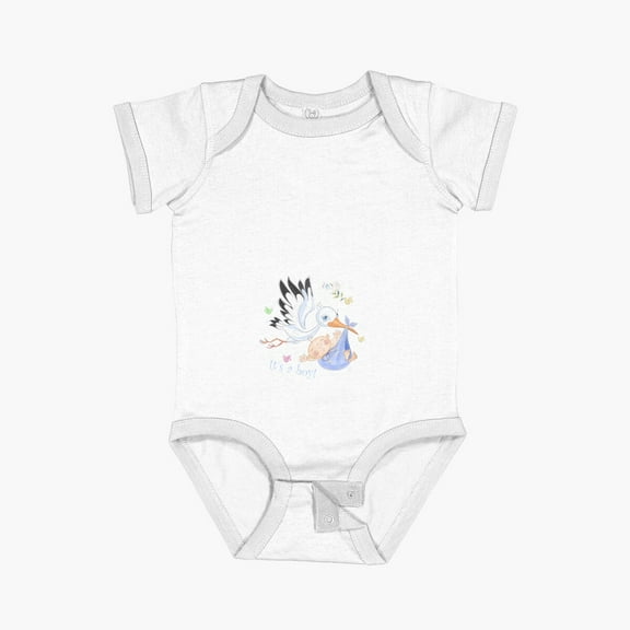 Luvly It'S A Boy Motive Short Sleeve Baby One-Piece, New Born, Baby Shower Gift, New Parents Gift
