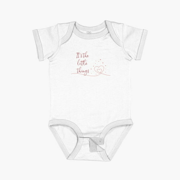 Luvly It’S The Little Things Short Sleeve Baby One-Piece, New Born, Baby Shower Gift, New Parents Gift