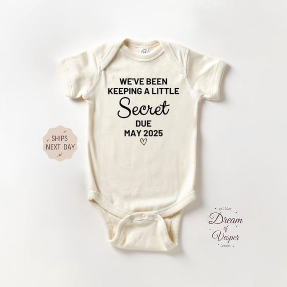 Luvly We'Ve Keeping A Little Secret Baby, Pregnancy Announcement Baby, Personslixed Baby Bodysuit, Cutosm Baby Gift , New Born, Baby Shower Gift, New Parents Gift
