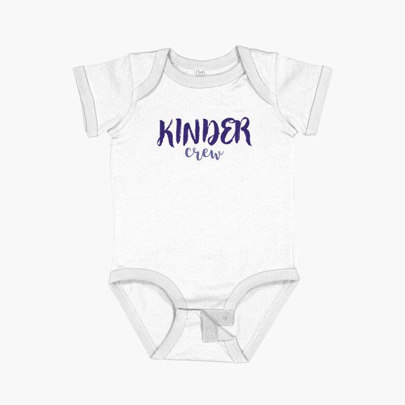 Luvly Kinder Crew - Cute Gift For First Day Of Kindergarten School Short Sleeve Baby One-Piece, New Born, Baby Shower Gift, New Parents Gift