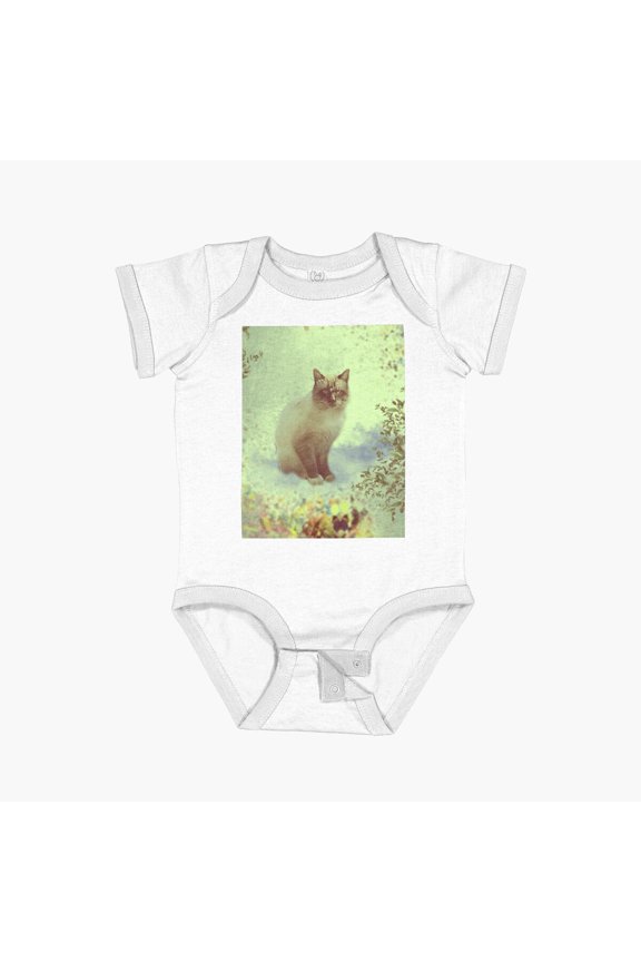 Kitty Cat Short Sleeve Baby One-Piece, New Born, Baby Shower Gift, New Parents Gift