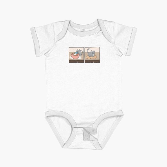 Luvly Kucing Lucuuu Short Sleeve Baby One-Piece, New Born, Baby Shower Gift, New Parents Gift
