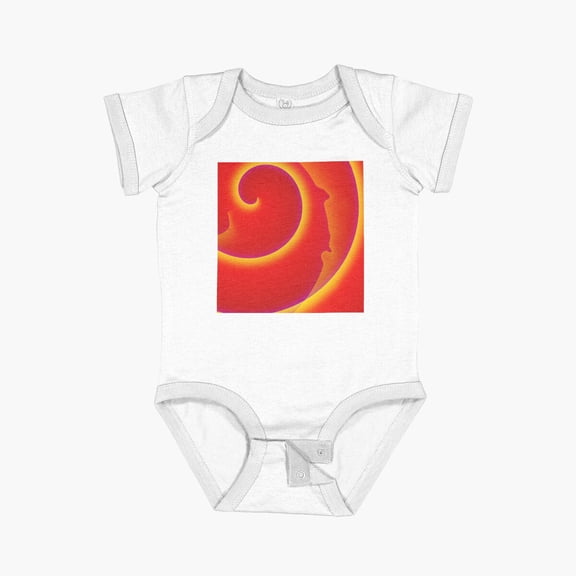Luvly Lava Spirals Short Sleeve Baby One-Piece, New Born, Baby Shower Gift, New Parents Gift