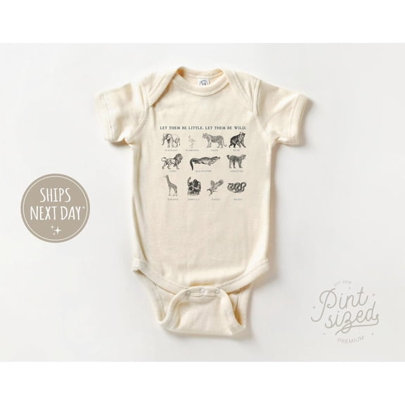 Luvly Let Them Be Wild Baby - Adventure Baby Bodysuit - Cute Natural Baby - Wild And Free Baby , New Born, Baby Shower Gift, New Parents Gift