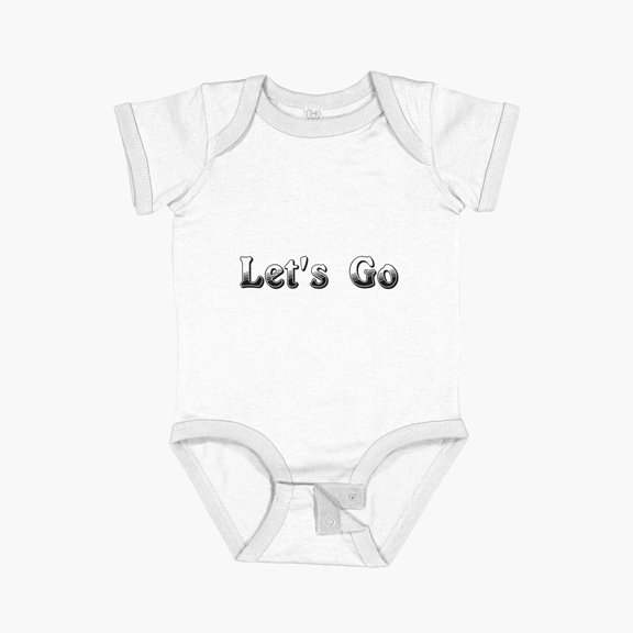 Luvly Lets Go Short Sleeve Baby One-Piece, New Born, Baby Shower Gift, New Parents Gift