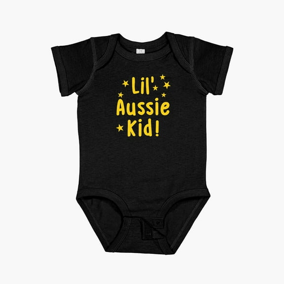 Luvly Lil' Aussie Kid Short Sleeve Baby One-Piece, New Born, Baby Shower Gift, New Parents Gift