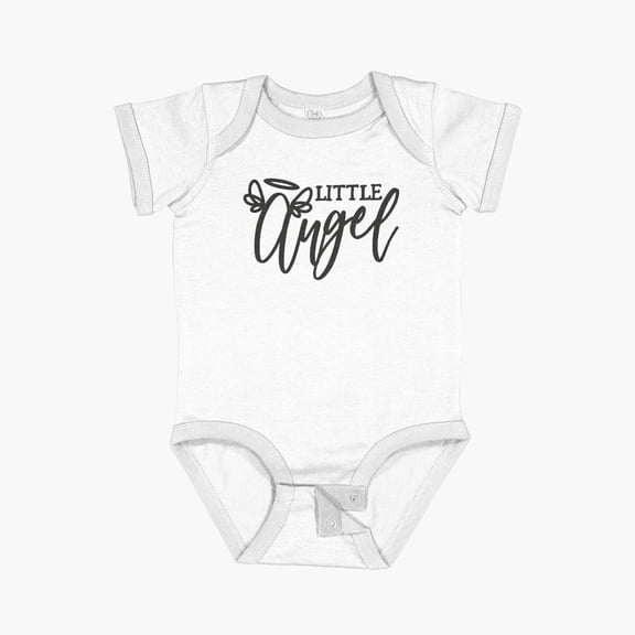 Luvly Little Angel Short Sleeve Baby One-Piece, New Born, Baby Shower Gift, New Parents Gift