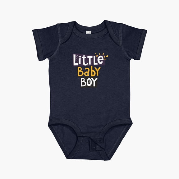 Luvly Little Baby Boy Short Sleeve Baby One-Piece, New Born, Baby Shower Gift, New Parents Gift
