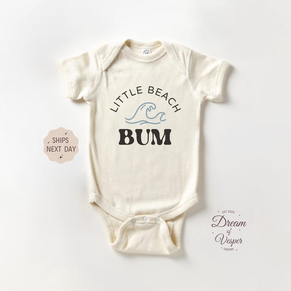 Luvly Little Beach Bum, Funny Baby Bodysuit, Retro Summer, Baby Shower Gift, Summer Vacation Baby, Cute Natural , New Born, Baby Shower Gift, New Parents Gift
